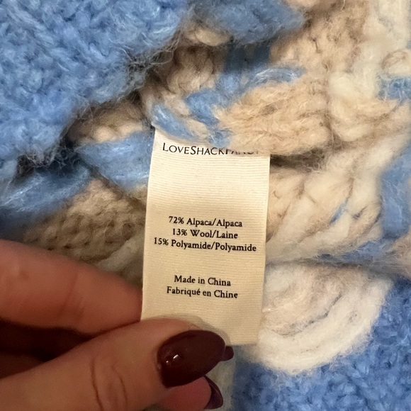 LoveShackFancy Blue Printed Sweater - Picture 3 of 3